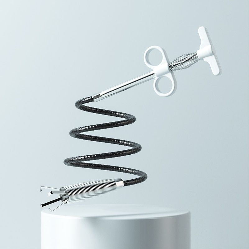 Sink Drain Clog Remover Grappling Hook Wire Spring  Dredging Dredger Sewer Cleaning Unblocker S For Of Blockages Cable-