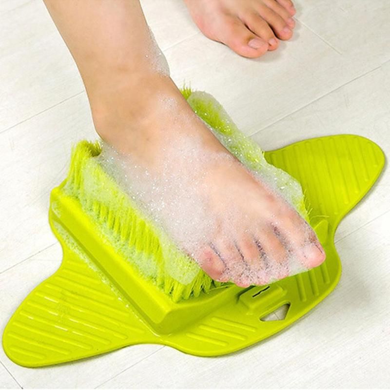 Plastic Bath Shower Foot Brush Scrubber Bath Shoe Feet Massage Slippers Brush Scrub Exfoliating Spa Shower Remove Dead Skin-