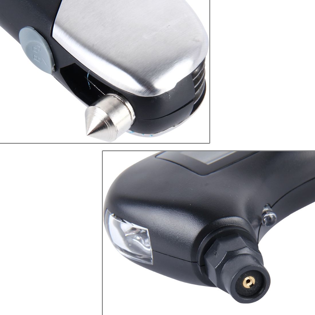 9 In 1 Tire Pressure Gauge Multi-function Safety Hammer