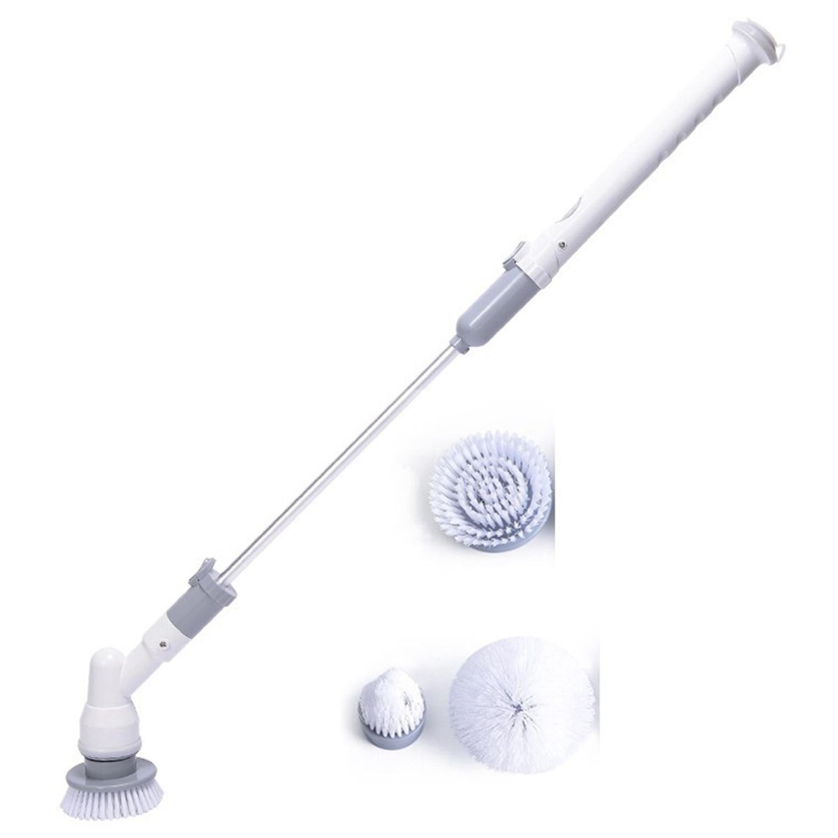 Electric Cleaning Turbo Scrub Brush Multifunctional Long Handle Cordless Spin Scrubber Cleaning Brush-US Plug