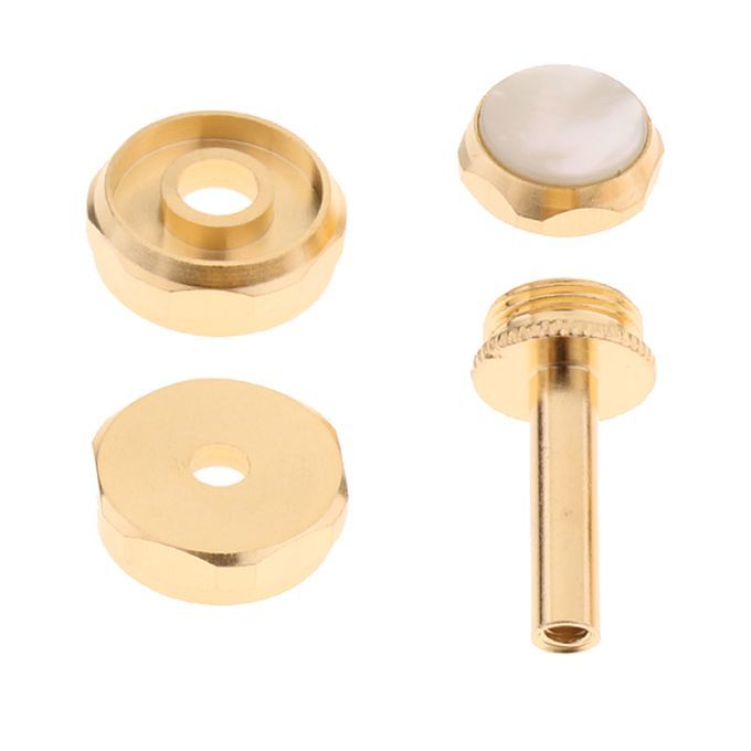 1 Set Metal Goldplated Trumpet Shell Inlaid Button Connecting Rod DIY