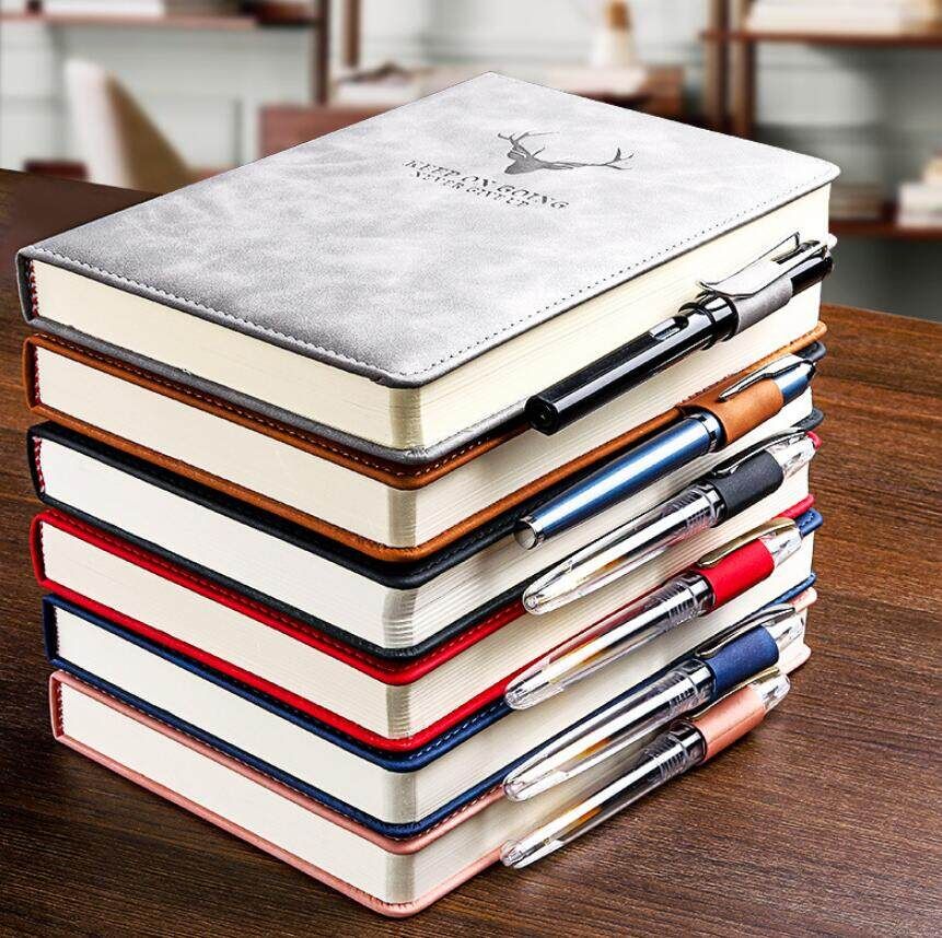 A5 PU Leather Retro Style Lined Paper Notebook Journal Diary Writing Gift Brown
