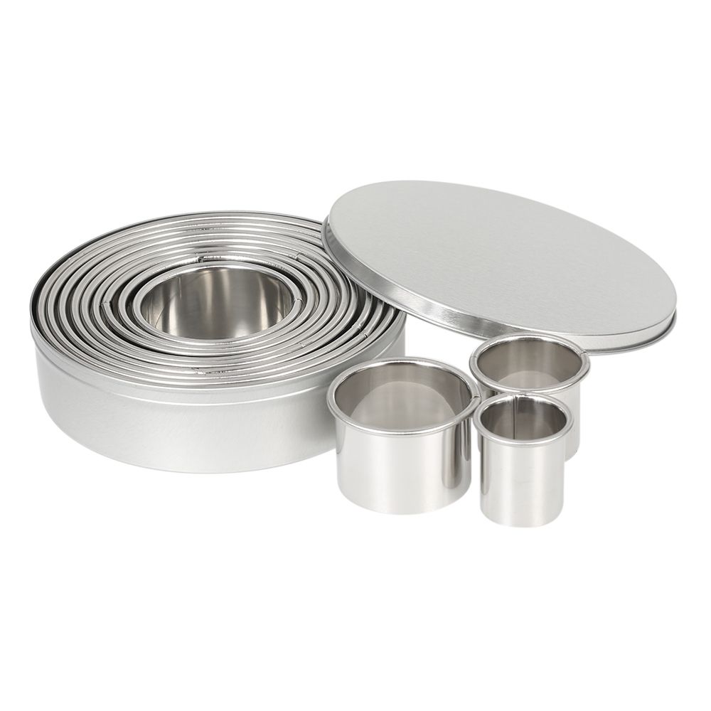 12pcs/set Multifunctional Stainless Steel Circle Cookie