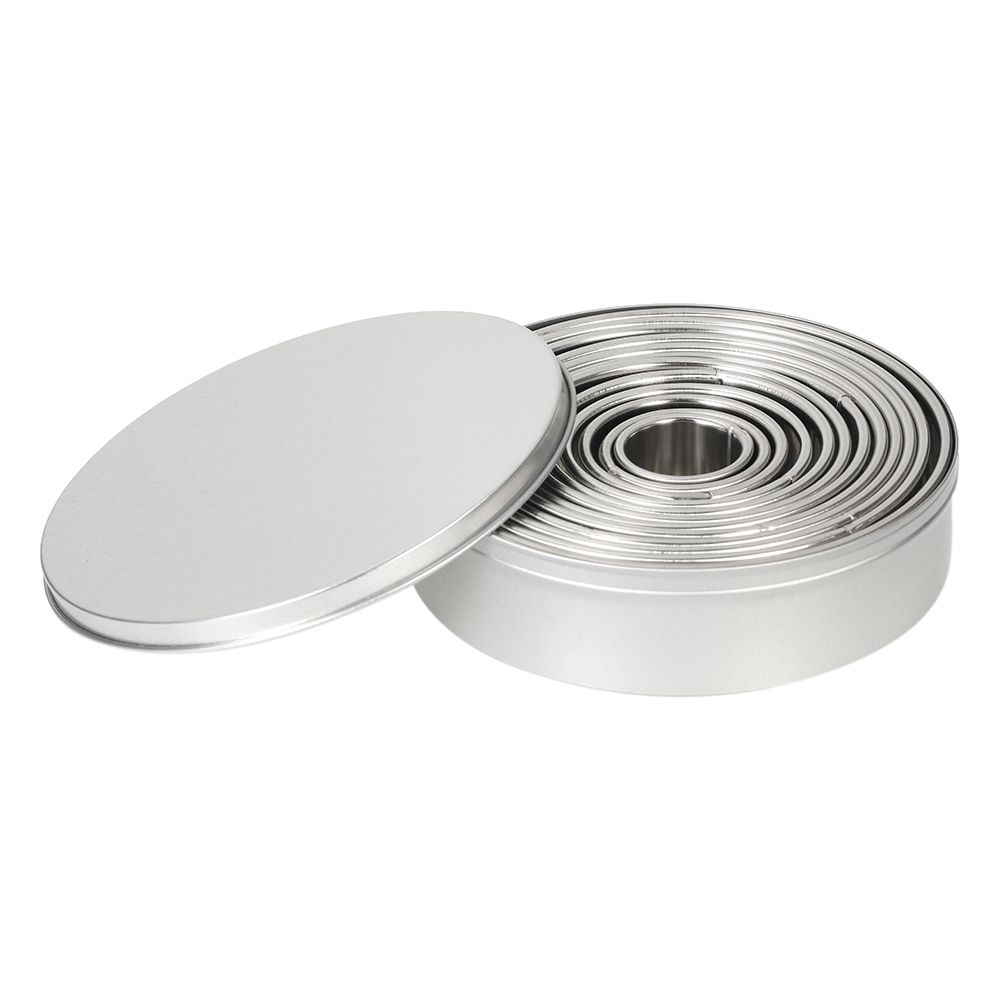 12pcs/set Multifunctional Stainless Steel Circle Cookie