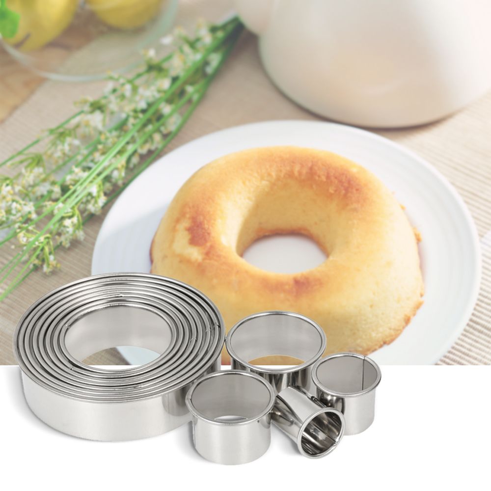 12pcs/set Multifunctional Stainless Steel Circle Cookie