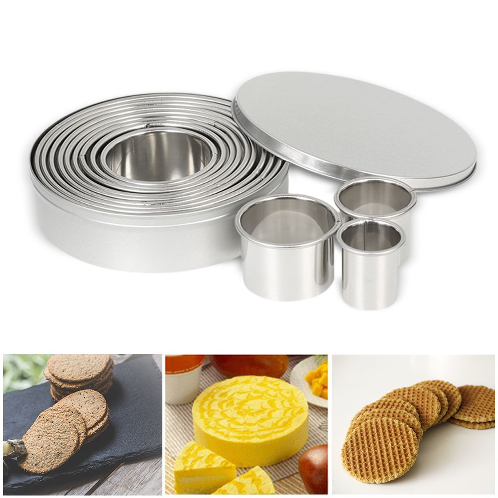 12pcs/set Multifunctional Stainless Steel Circle Cookie