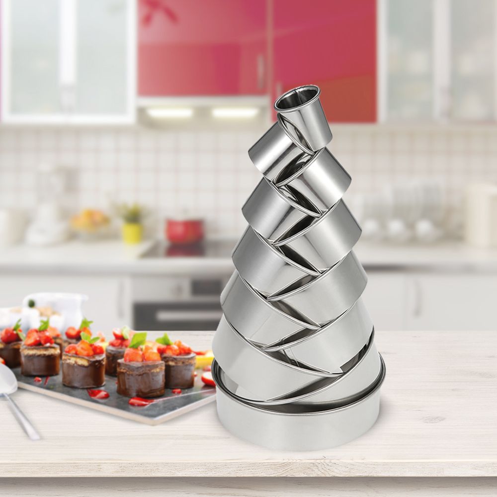 12pcs/set Multifunctional Stainless Steel Circle Cookie