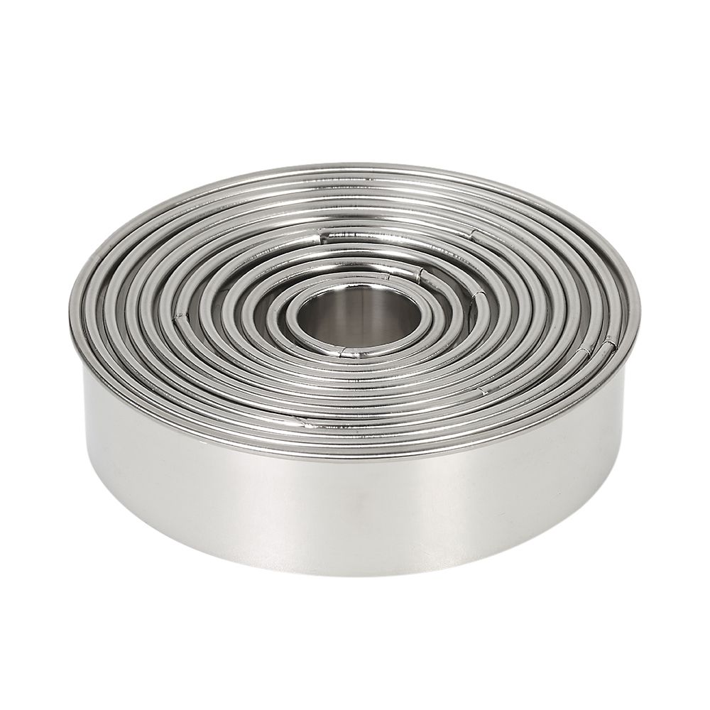 12pcs/set Multifunctional Stainless Steel Circle Cookie