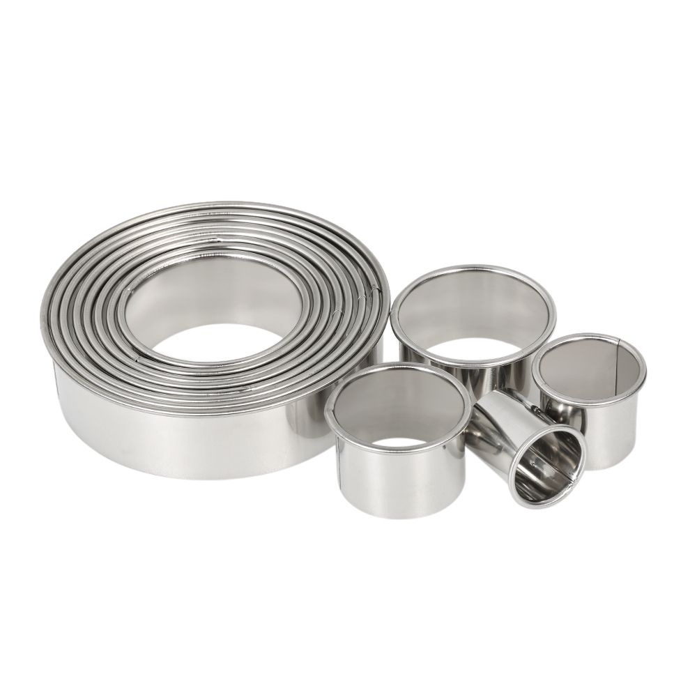 12pcs/set Multifunctional Stainless Steel Circle Cookie