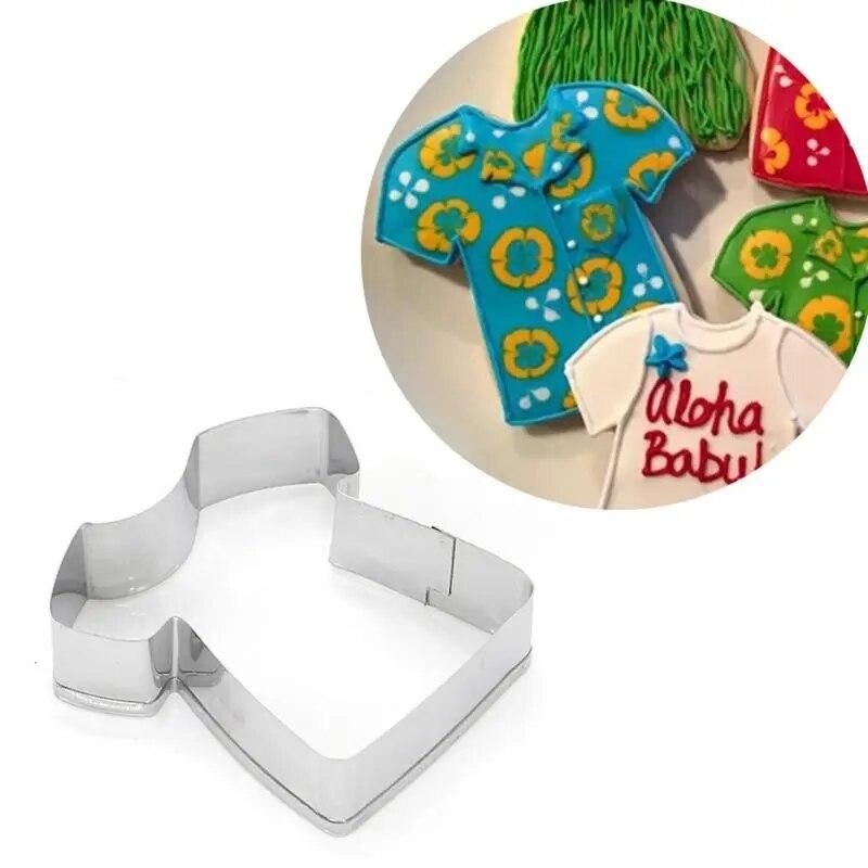 7Pcs/Set Stainless Steel Baby Stroller Feeding Bottle Clothes Bib Shape DIY Cookie Cutter Biscuit Mold Baking Decorating Tools