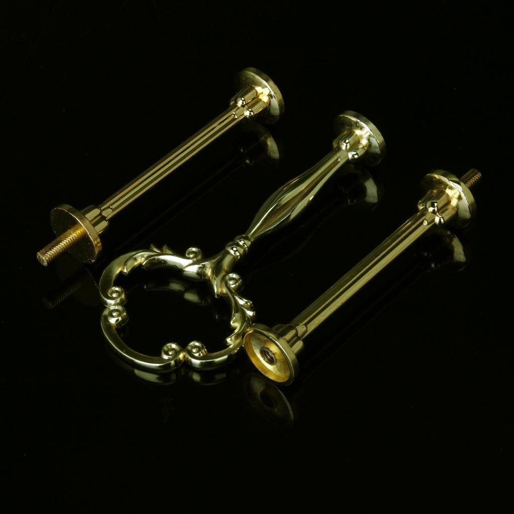 3 Tier Cupcake Plate Cake Stand Fitting Handle Golden)