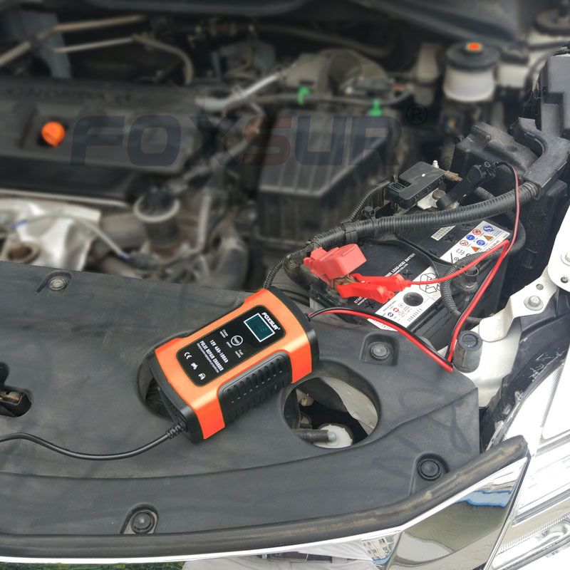 12V Motorcycle & Car Automatic Intelligent Battery Charger, EFB AGM GELs Pulse Repair Battery Charger With LCD Display