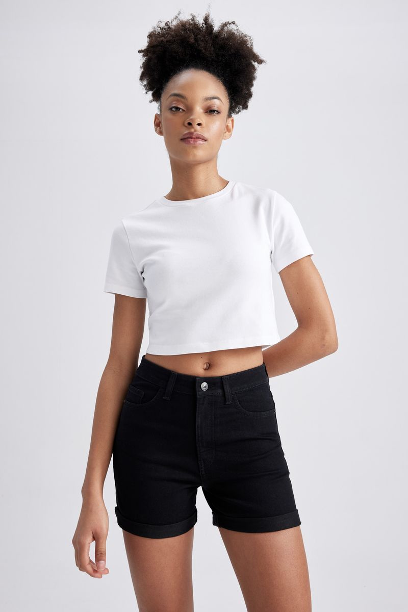Woman Wanna Denim Short - Black