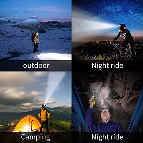 Headlamp Flashlight LED  USB Rechargeable Water Proof Lightb