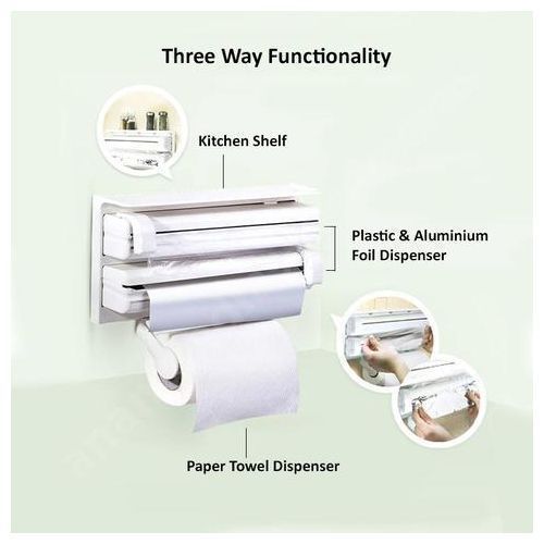 Kitchen Triple Paper  Roll Dispenser & Holder Paper
