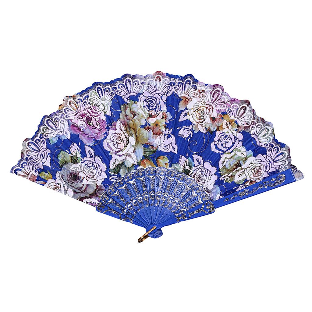 Chinese Drop Fans 2020 Hand Folding Craft Silk Party Flower Practical #0509 Lace Gift Style Color Held Wedding Dance Fan Home