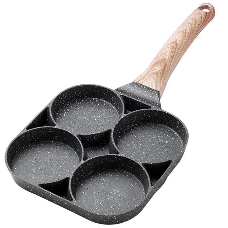 4-Hole Omelet Pan For Burger Eggs Ham PanCake Frying
