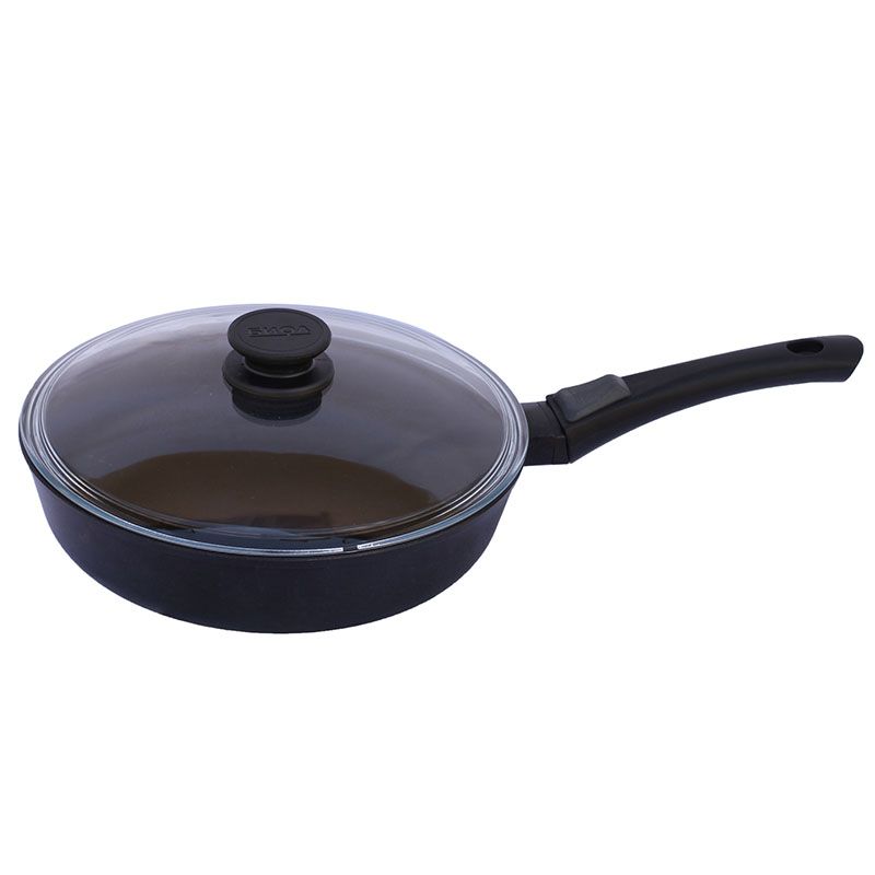 Large- Non Stick Kitchen Cooking Fry Pan With Glass Cover