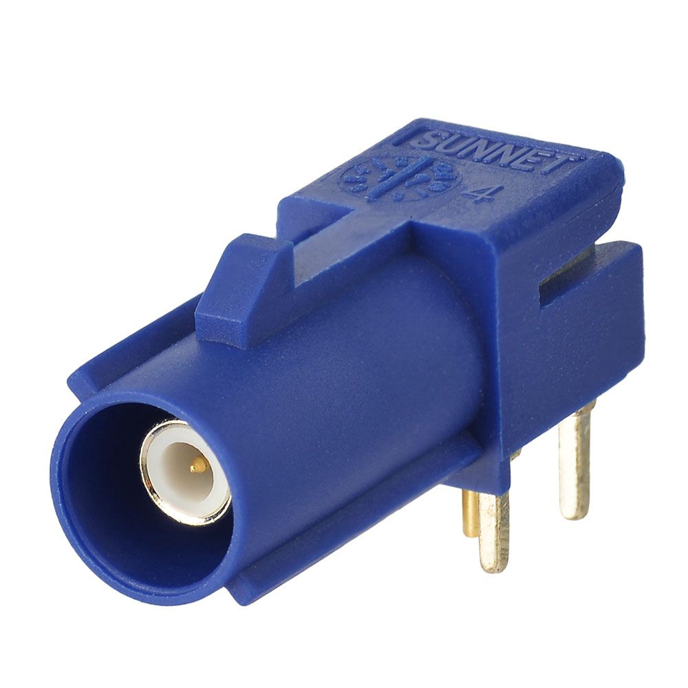 Angle Connector Right Plug C Blue5005 Eightwood Fakra RF