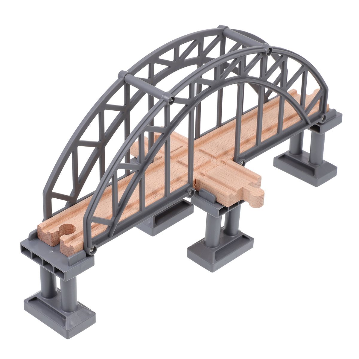 Train Wooden Bridge TraToy Railway Set Wood Suspension Toys Accessories Tracks Accessory Table Layout Children Model Prop
