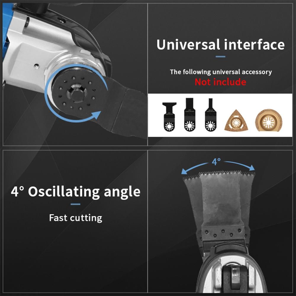 Oscillating Tool Kit, Multi-tool kit,Cordless Oscillating Saw With Max 5000-19000 OPM, 4°Oscillating Angle, 6-Variable Speed, 20V Battery Powered & 25 Pcs Accessories Multi-Tool for Cut/Grind/Scraping Blue UK