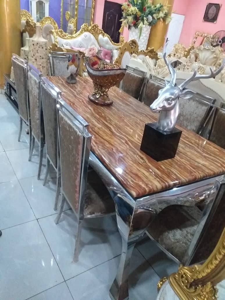 Bonbon 6Seater Marble Dinning(Color Options)Lagos,IB,Ogun)