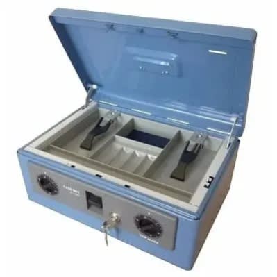 Cash Box With Code Combination And Key Lock - Fire Proof