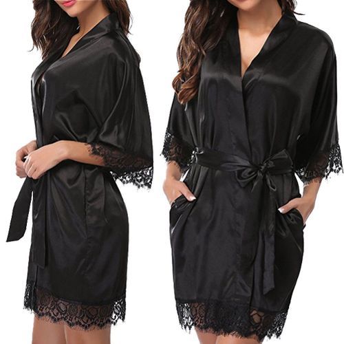 Women Night Dress -Black