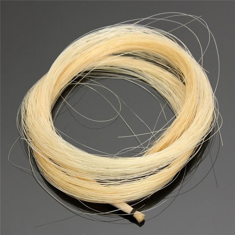 3Pcs Hank 31-31.5 Inch Genuine Mongolian Horse Hair for Violin, Viola, Cello, Bass Bow,Photo Color