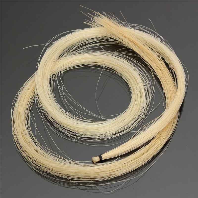 3Pcs Hank 31-31.5 Inch Genuine Mongolian Horse Hair for Violin, Viola, Cello, Bass Bow,Photo Color
