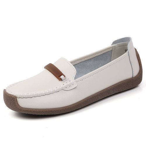 Ladies Fashion Loafers Platform Loafers - Odinkat Brown