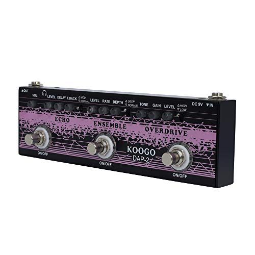 Koogo Multi Guitar Effect Pedal Echo  Ensemble  Overdrive 3i