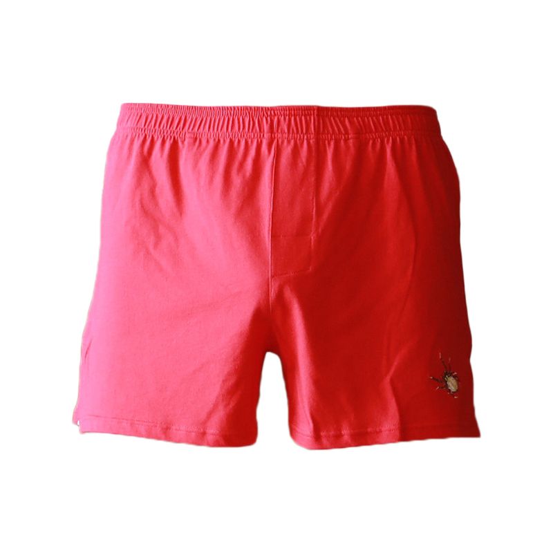 Mens Underwear Boxers Shorts Casual Cotton Sleep S High Quty Soft Loose Comfortable Breathable Men Homewear -Red