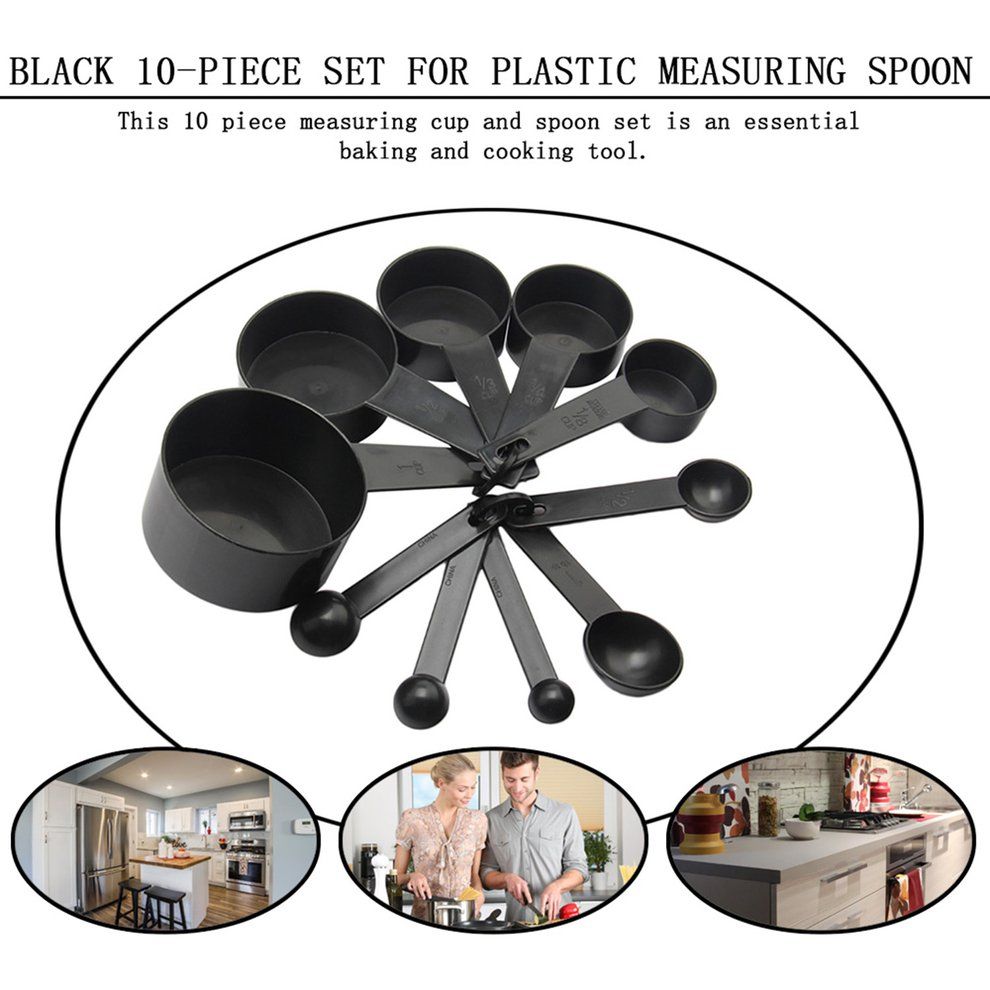 10pcs/set Plastic Measuring Cups Measuring Scoop Kitchen Measurement Tool