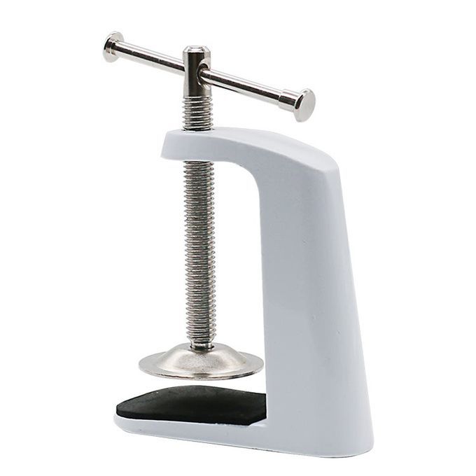 2 Pack Stainless Steel Adjustable Arm Clamp Table Lamp Clip Desk Clamp