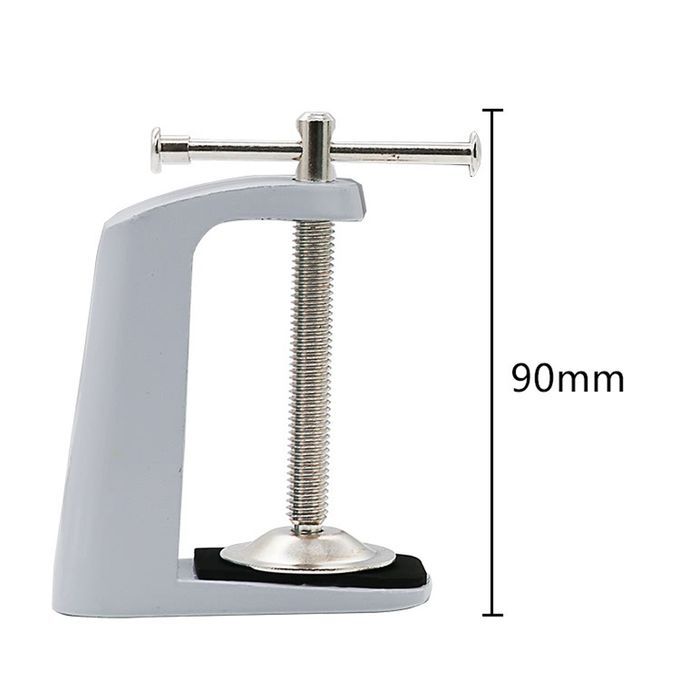 2 Pack Stainless Steel Adjustable Arm Clamp Table Lamp Clip Desk Clamp