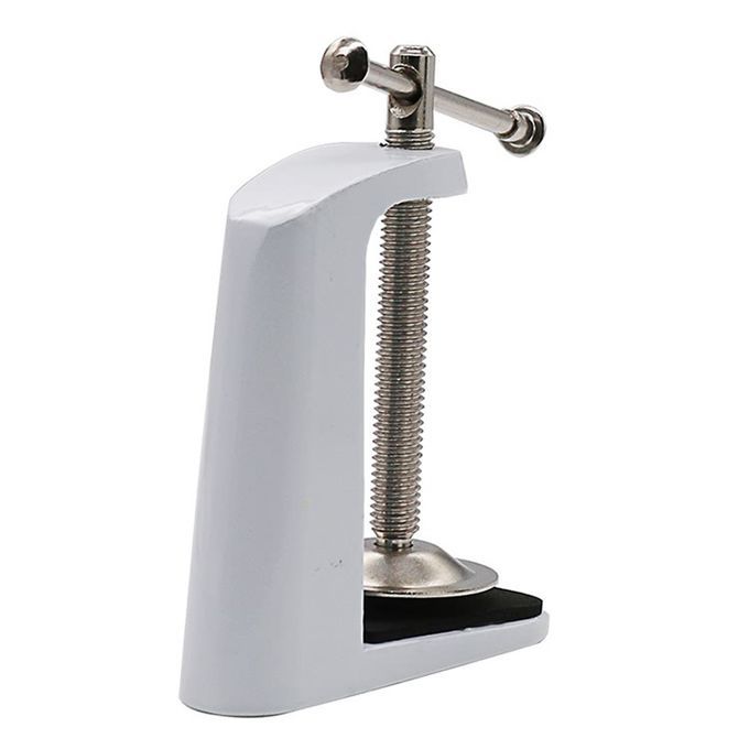 2 Pack Stainless Steel Adjustable Arm Clamp Table Lamp Clip Desk Clamp