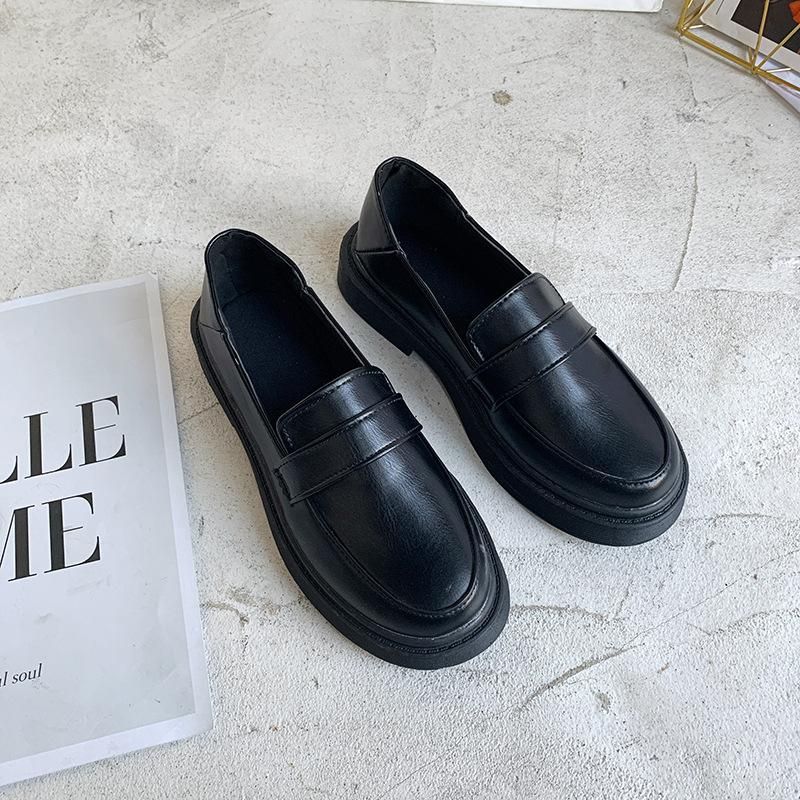 Zapatos de tacon bajo para mujer, mocasines con lazo de cuero lliso, sin cordones, puntiagudos, tacones gruesos, Oxfords, Primavera