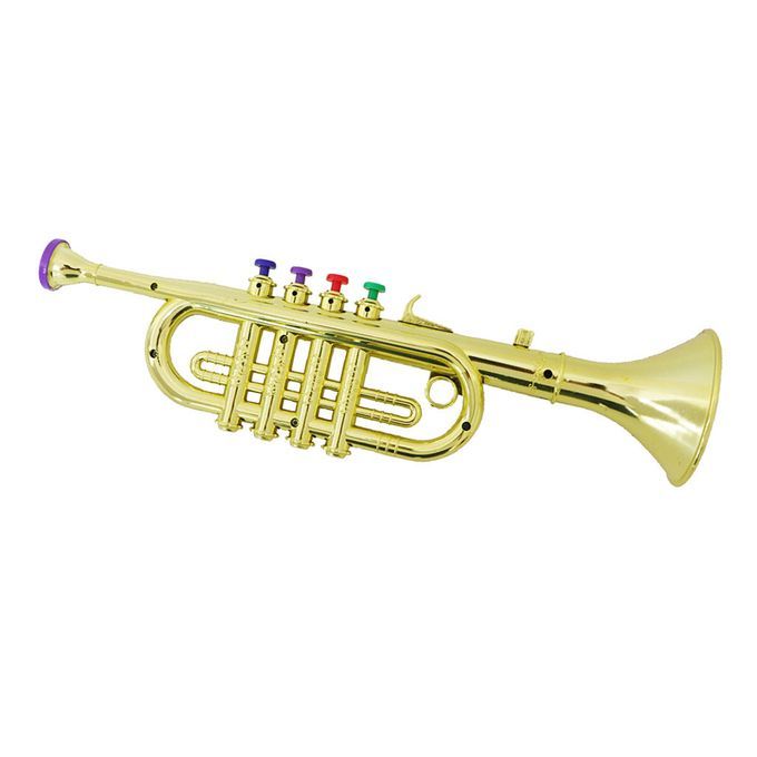 Plastic Trumpet Noise Maker For Kids Musical Toys Party Favor Gold