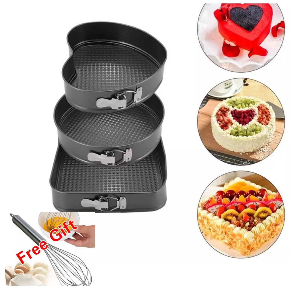 3pcs Nonstick  Springform Round Cake Panset Leakproof Baking