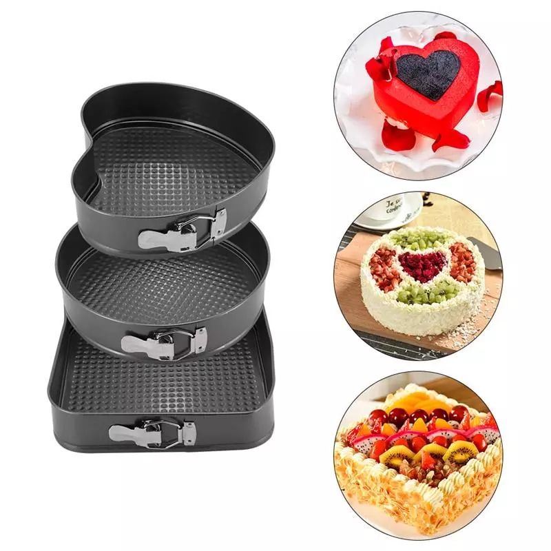 3pcs Nonstick  Springform Round Cake Panset Leakproof Baking