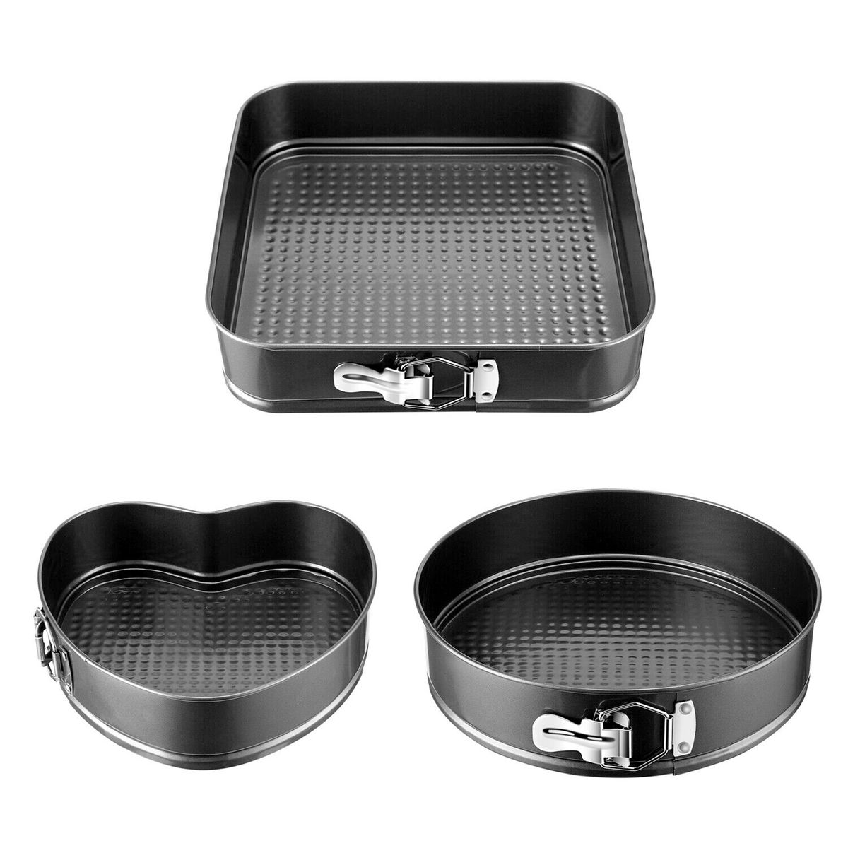 3pcs Nonstick  Springform Round Cake Panset Leakproof Baking