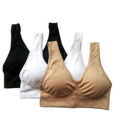 3pcs/set Genie Yoga Running Bra With Removable Pad Seamless Push Up Women Plsize S XXXL Underwear Wireless Fitness Sports Bra(red Purple Blue)