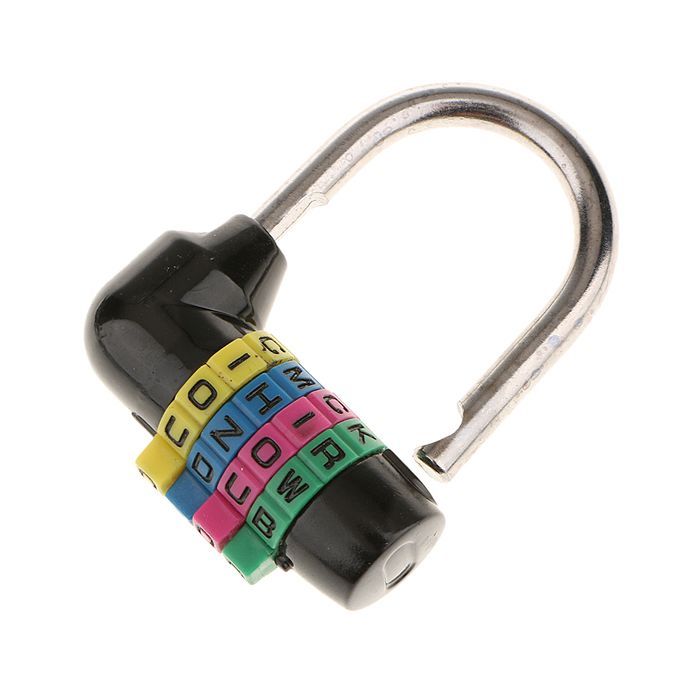 4 Letter Combination Lock Password  Padlock For Toolbox Black
