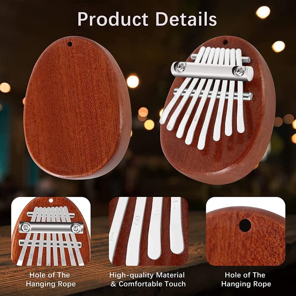 1PC 8 Key Mini Finger  Thumb Piano Bear