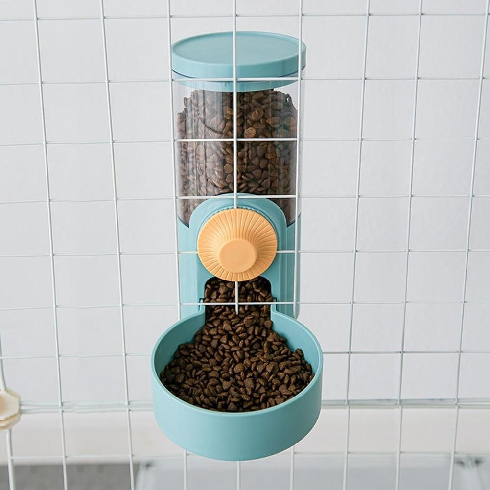 Cat Hanging Bowl Automatic Water Dispenser Feeder Dog Blue