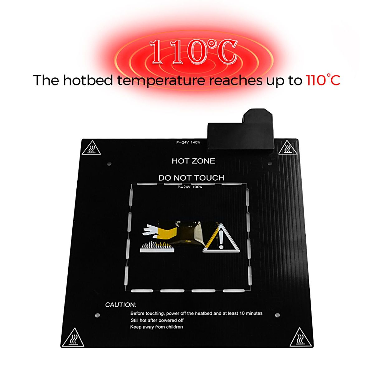 Two Trees Heated Bed 3D Printer Replacement Compatible with Ender 3S1/Ender 3/ Ender 3 Pro/Ender 3 V2/Ender 3 V2 Neo 235x235mm Zonal Heating Switch 24V 140W /  24V 100W  for Creality Ender 3 Series