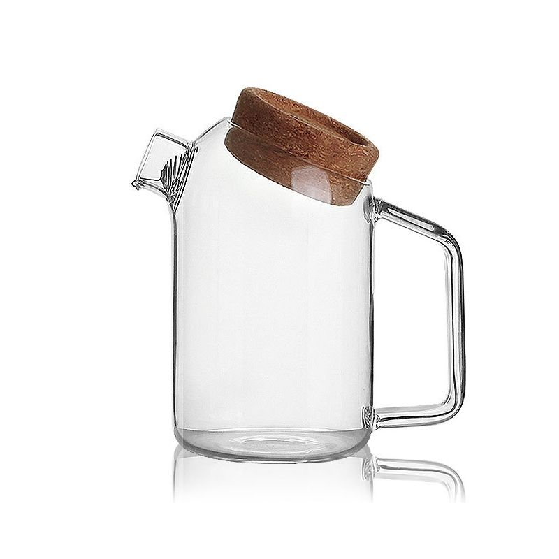 Glass Cork Lid Teapot, Style:Medium Button