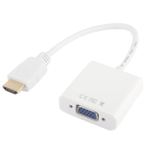 24cm Full HD 1080P HDMI To VGA + Audio Output Cable For Computer / DVD / Digital Set-top Box / Laptop / Mobile Phone / Media Player(White)