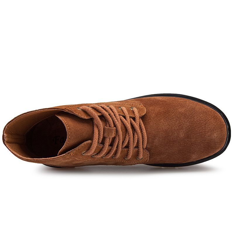 Big Size Mens Ankle Top Boots Chukka Boots-Brown